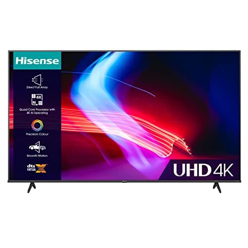 Hisense 55 Inch VIDAA Smart TV 55A6KTUK - Dolby Vision, Pixel Tuning, Voice Remote, Share to TV, and Youtube, Freeview Play, Netflix and Disney (2023 Model), Operating System VIDAA