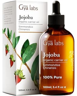 Gya Labs Organic Jojoba Carrier Oil for Skin - 100% Pure Natural Jojoba Oil Organic Unrefined - Jojoba Oil for Hair, Body, Ear Stretch, Nails, Makeup Remover & Facial Moisturizer (100ml)